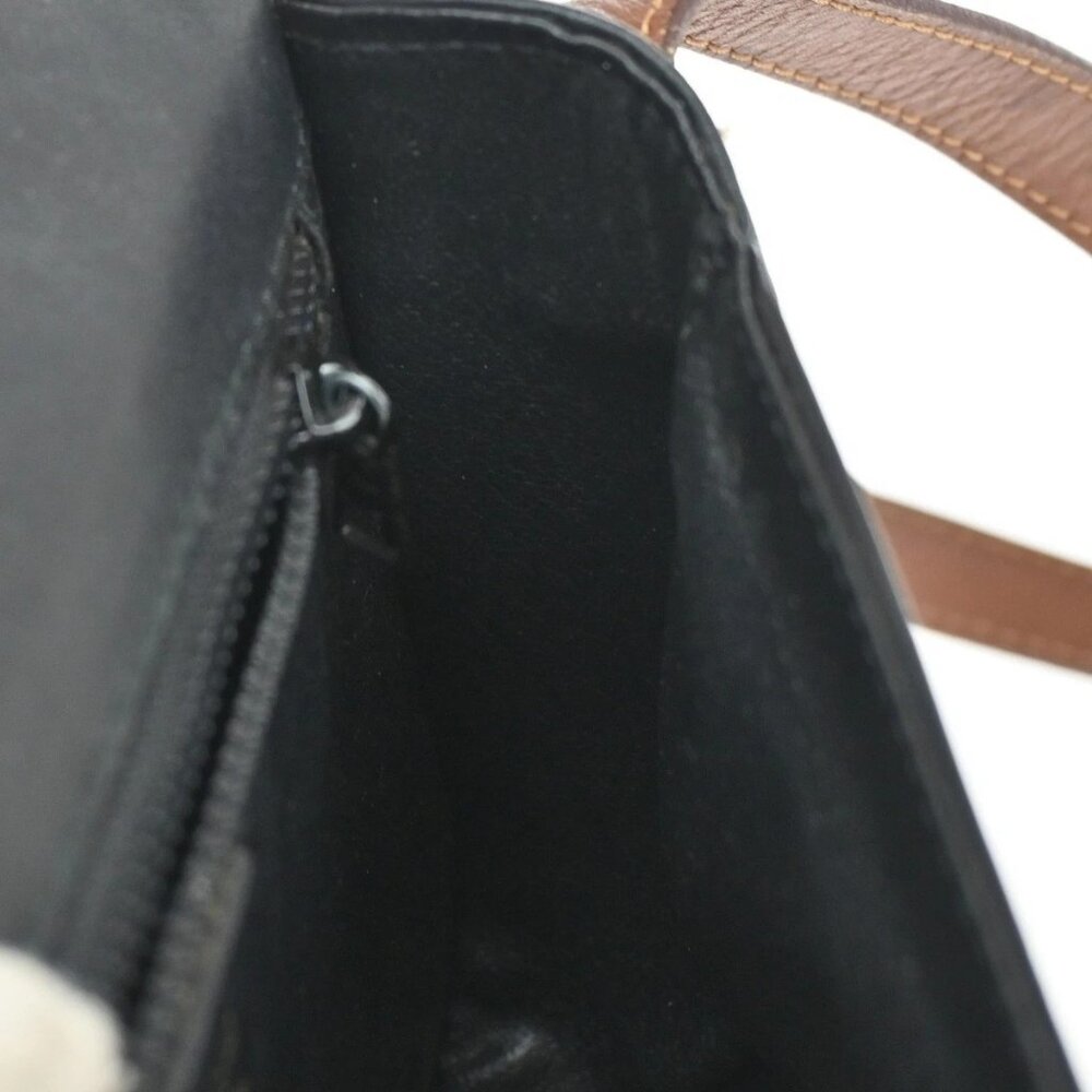 CELINE Ring Logo Shoulder Bag Leather Black Italy GHW 67CA399 - Picture 10 of 15